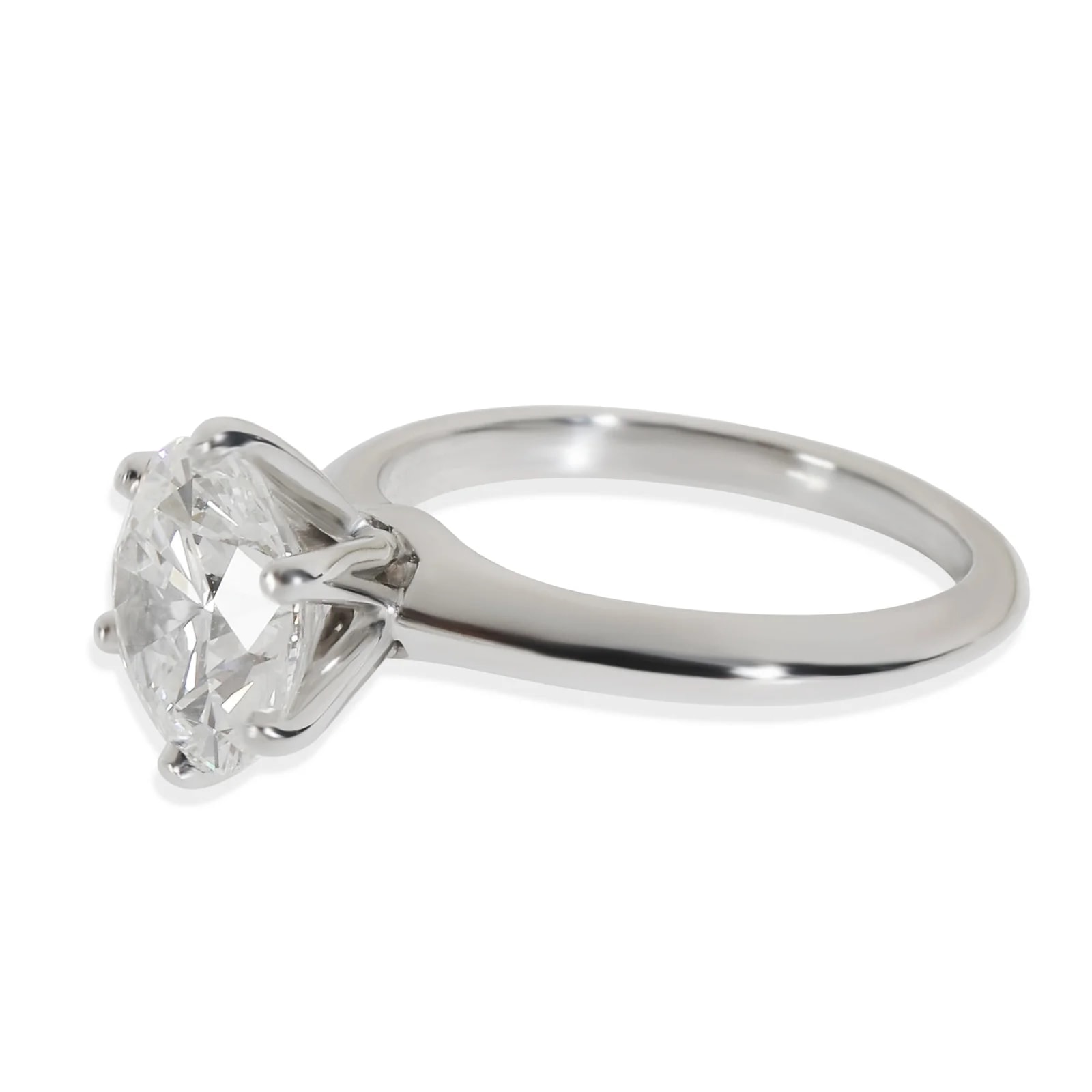 Tiffany & Co. 2.56 Ct Round Brilliant Engagement Ring 950 4