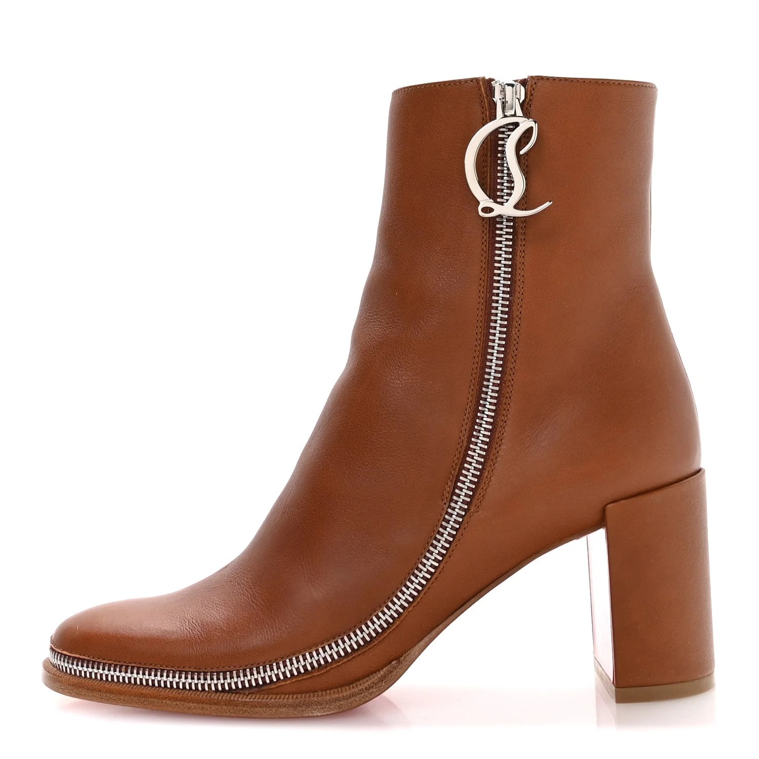 Christian Louboutin — CL Zip Bootie 70 Ankle 36.5 Cuoio — Designer Shoe — resale