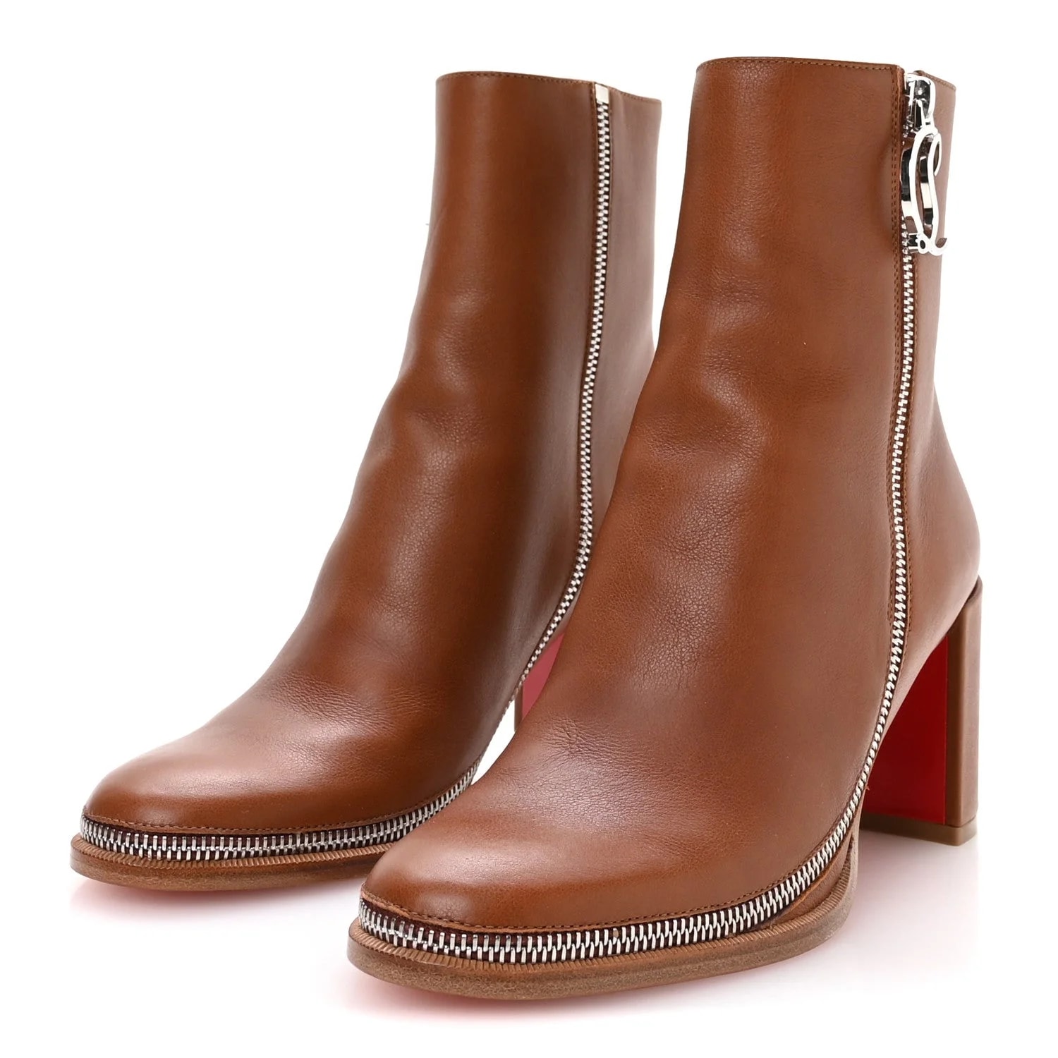 CL Zip Bootie 70 Ankle 36.5 Cuoio 4
