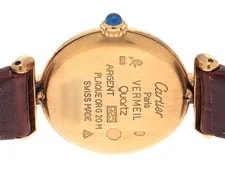 Cartier Must de Vermeil W15051A8 Gold Plated / Leather 24mm Quartz #DW2061 4