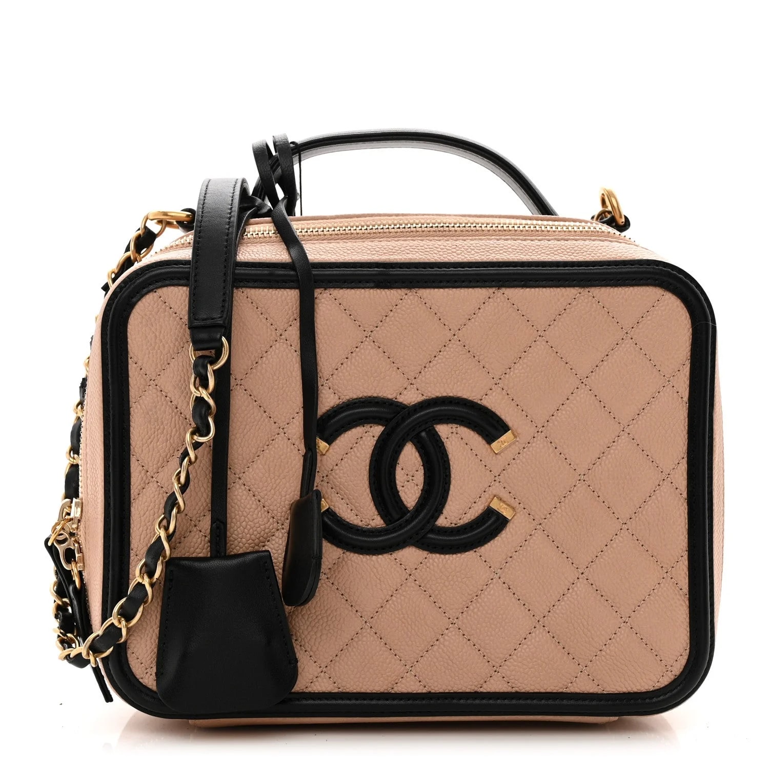 Chanel — Large CC Filigree Vanity Case — Handbag — resale
