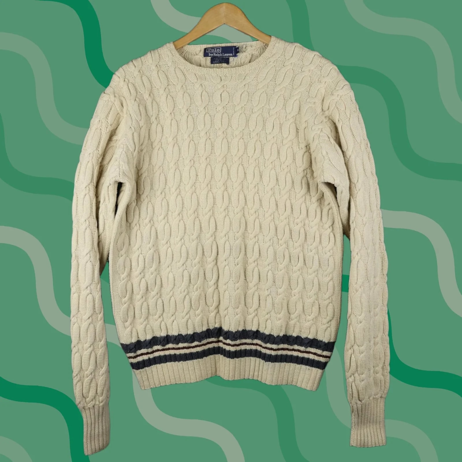 Polo Ralph Lauren — Polo Ralph Lauren XL Cable Hand Crewneck Sweater — streetwear — resale