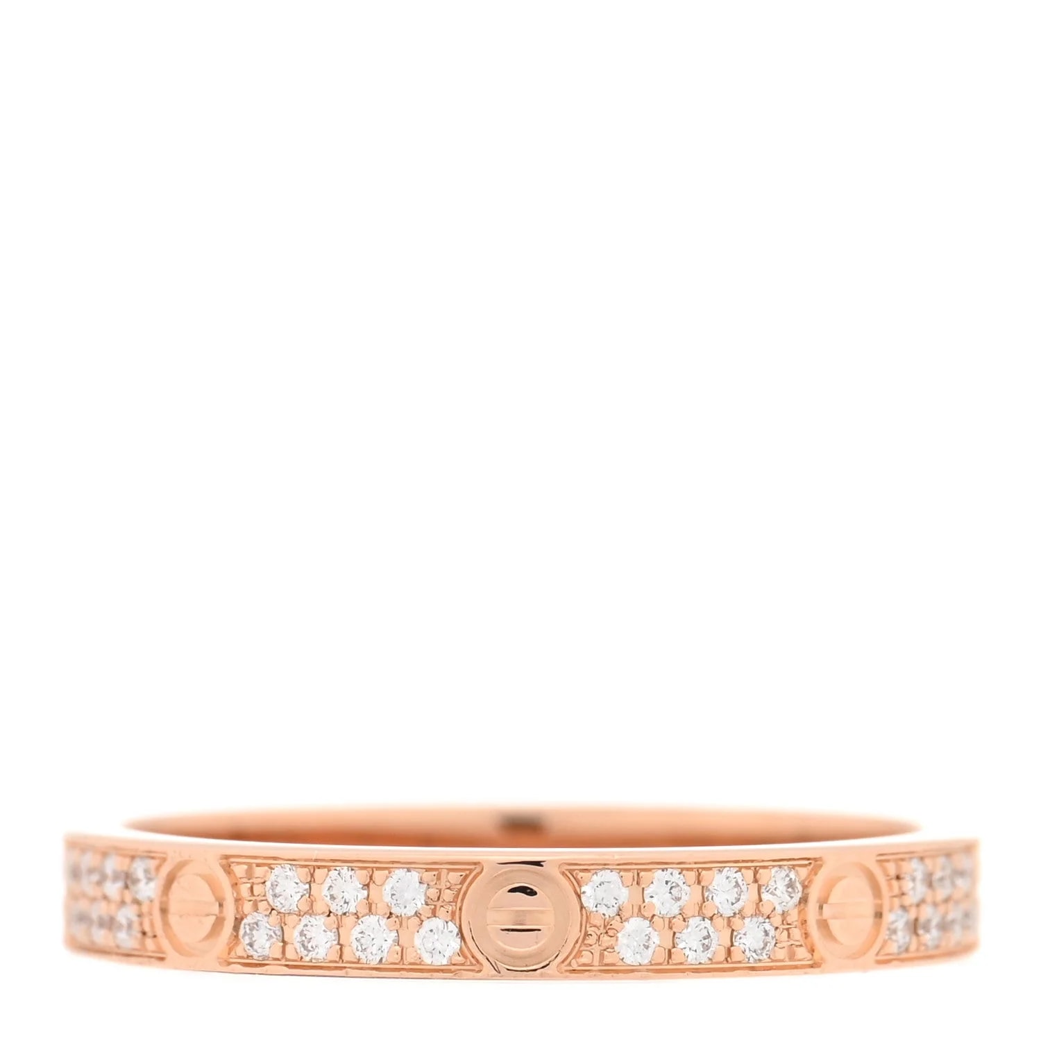 18K 2.6mm Love Paved Band 49/4.75 3