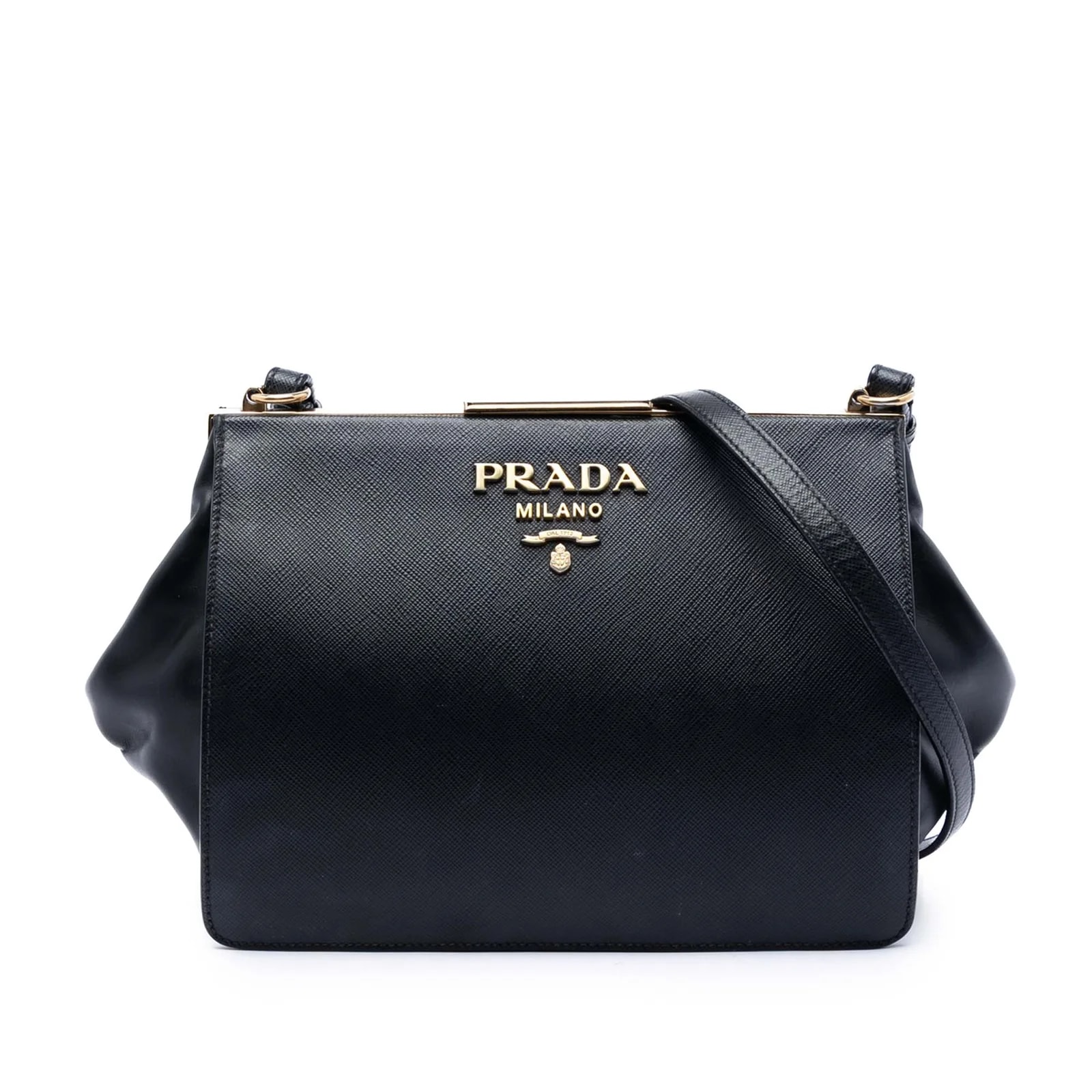 Prada — and City Calf Light Frame Crossbody — Handbag — resale