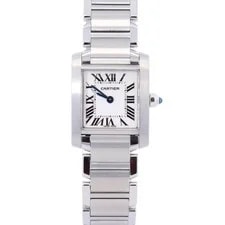 Cartier — Cartier Tank Stainless Steel 20mm Ivory Dial Watch Ref# W51008Q3 — Watch — resale