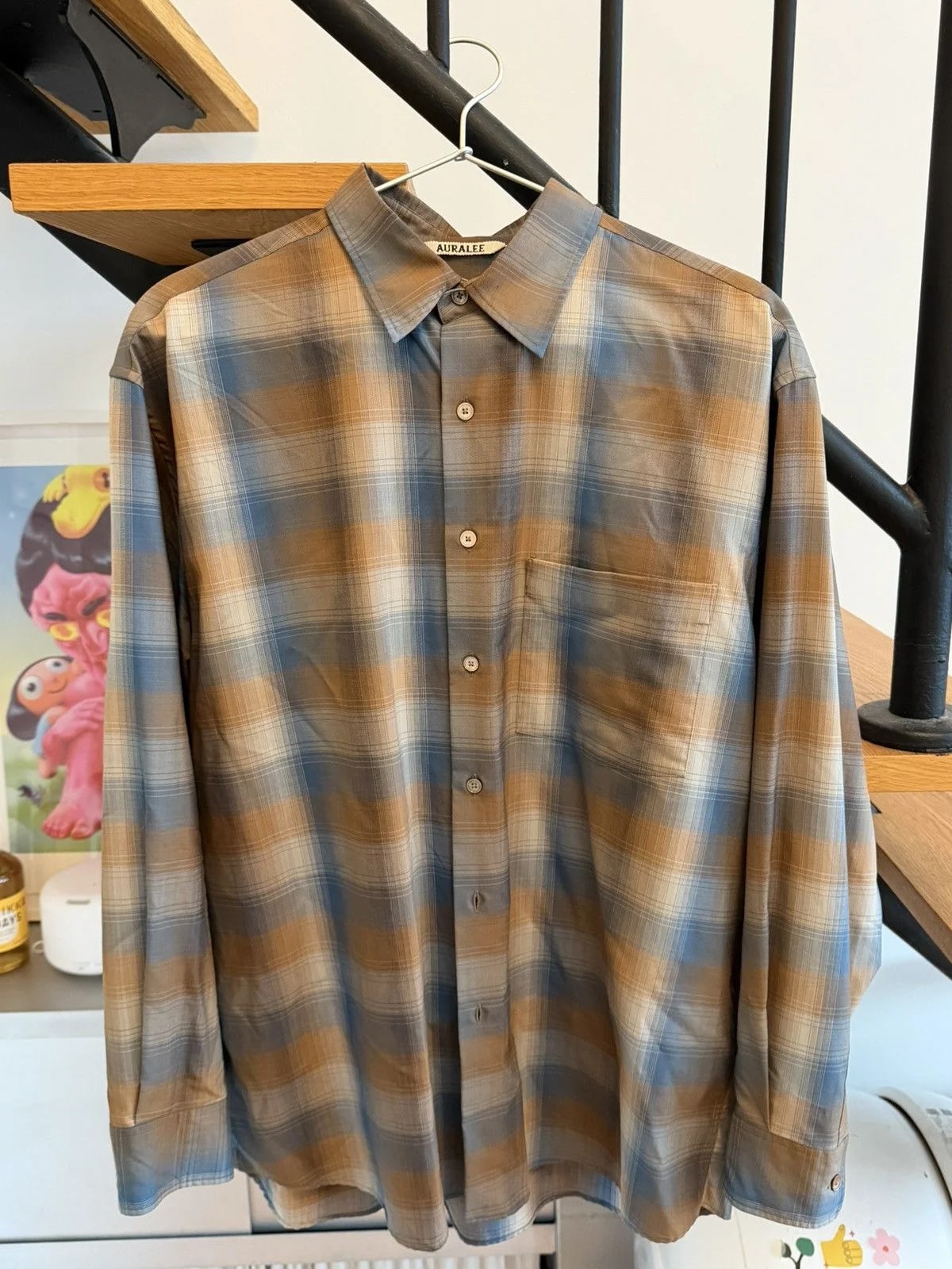 Auralee - Super Light Check Shirt — streetwear — resale