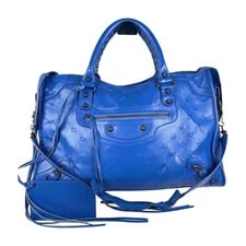 Balenciaga 2way Embossed Pattern Hand W/ Dust Auth 2