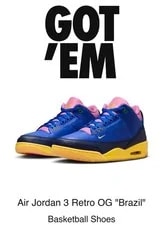 Air Jordan — Air Jordan 3 Retro OG "Brazil" Racing IV4871-400 — Sneaker — resale