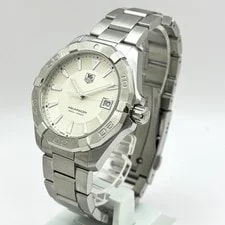 TAG Heuer Aquaracer Quartz 41mm SS White Dial From Japan 2