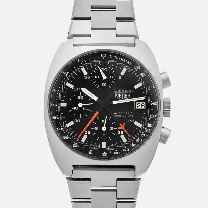 Heuer — 1980s Heuer Carrera Ref. 510.523 on TAG Bracelet — Watch — resale