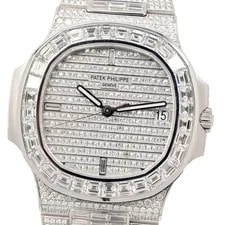Patek Philippe Nautilus 5719/10G-010 18k White Gold Full Factory Diamond 4