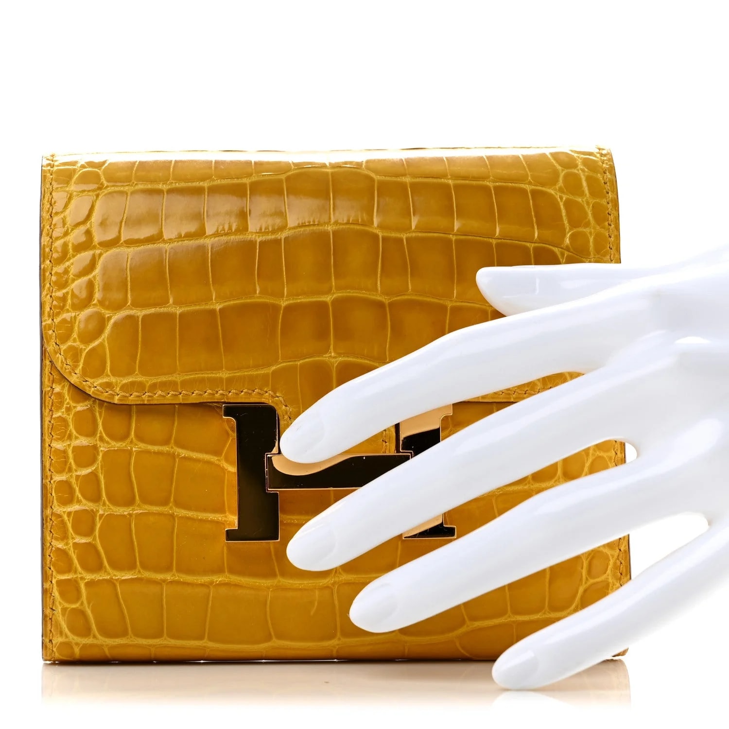Shiny Constance Short Wallet Ambre 2