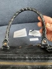 Balenciaga le City Small Cracked Aged Graffitied Handle Auth 4