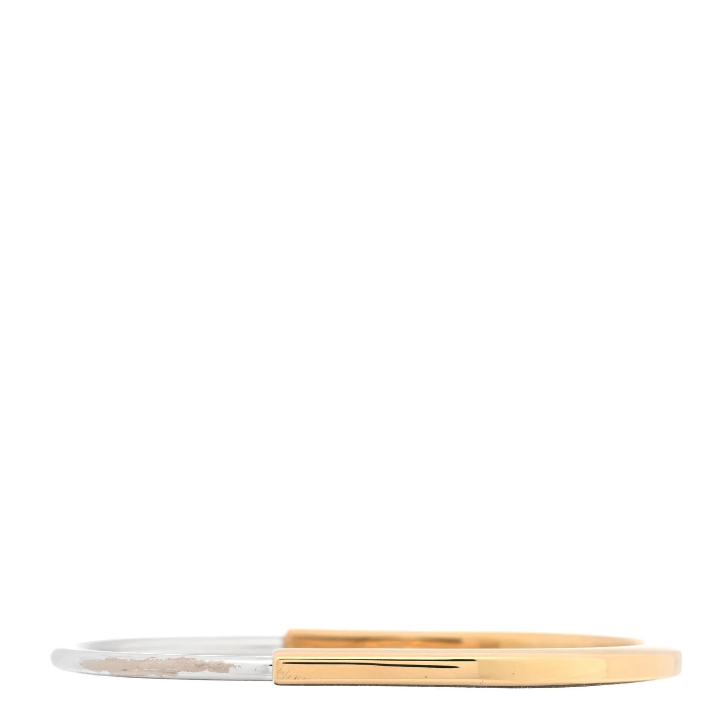 18K White Gold Lock Narrow Bangle 2