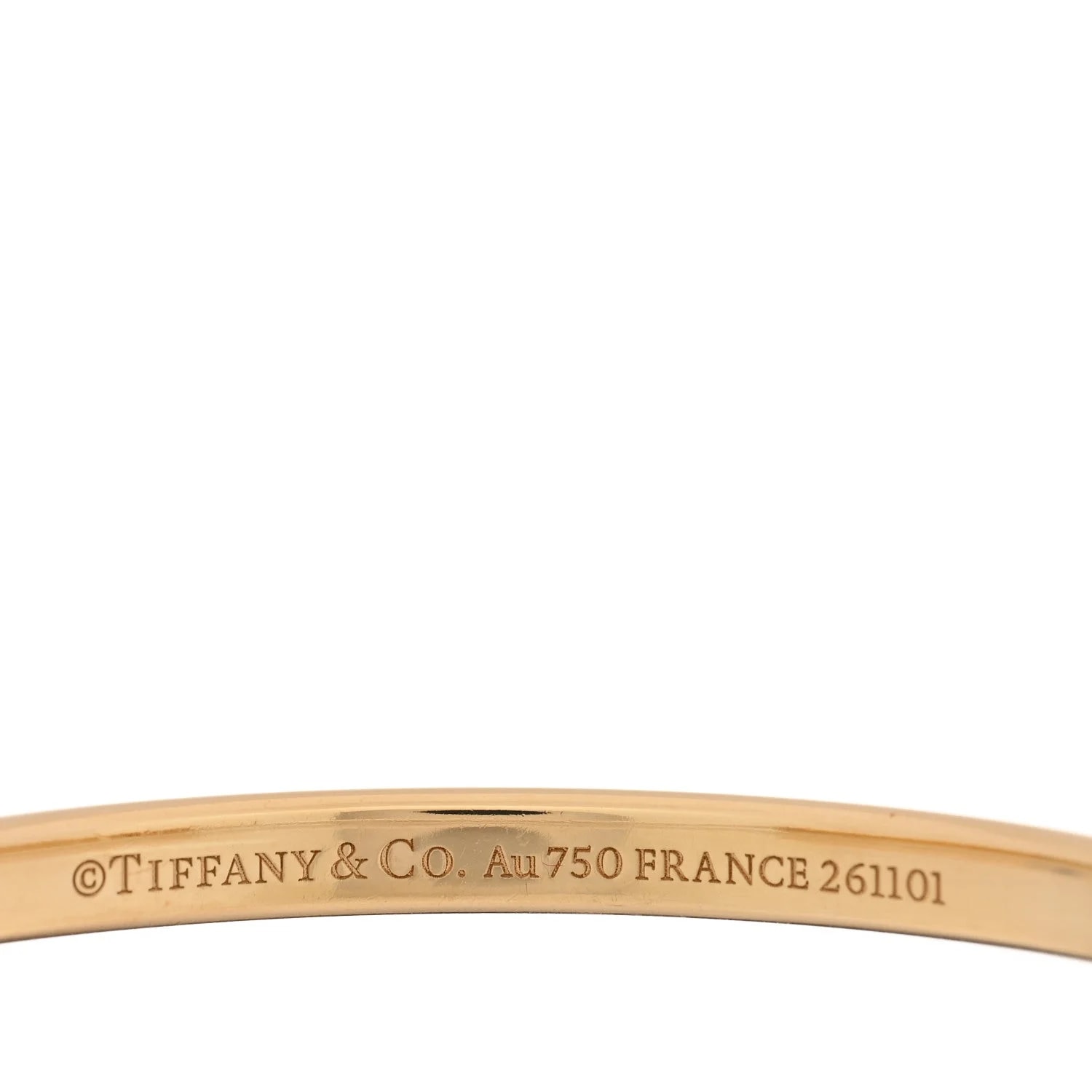 18K White Gold Lock Narrow Bangle 3