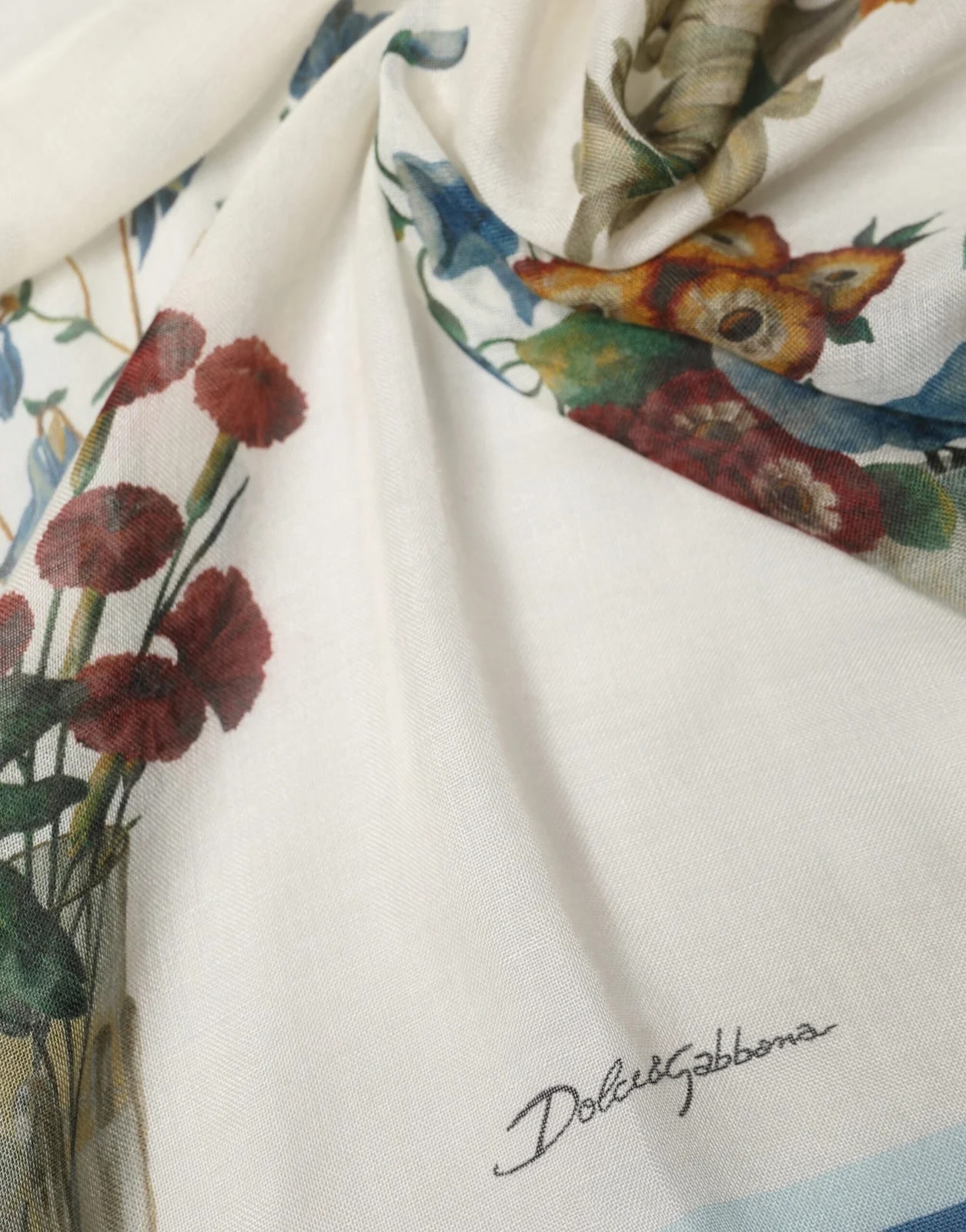 Dolce & Gabbana Flower Vase Stole Wrap 132cm X 128cm Scarf 3