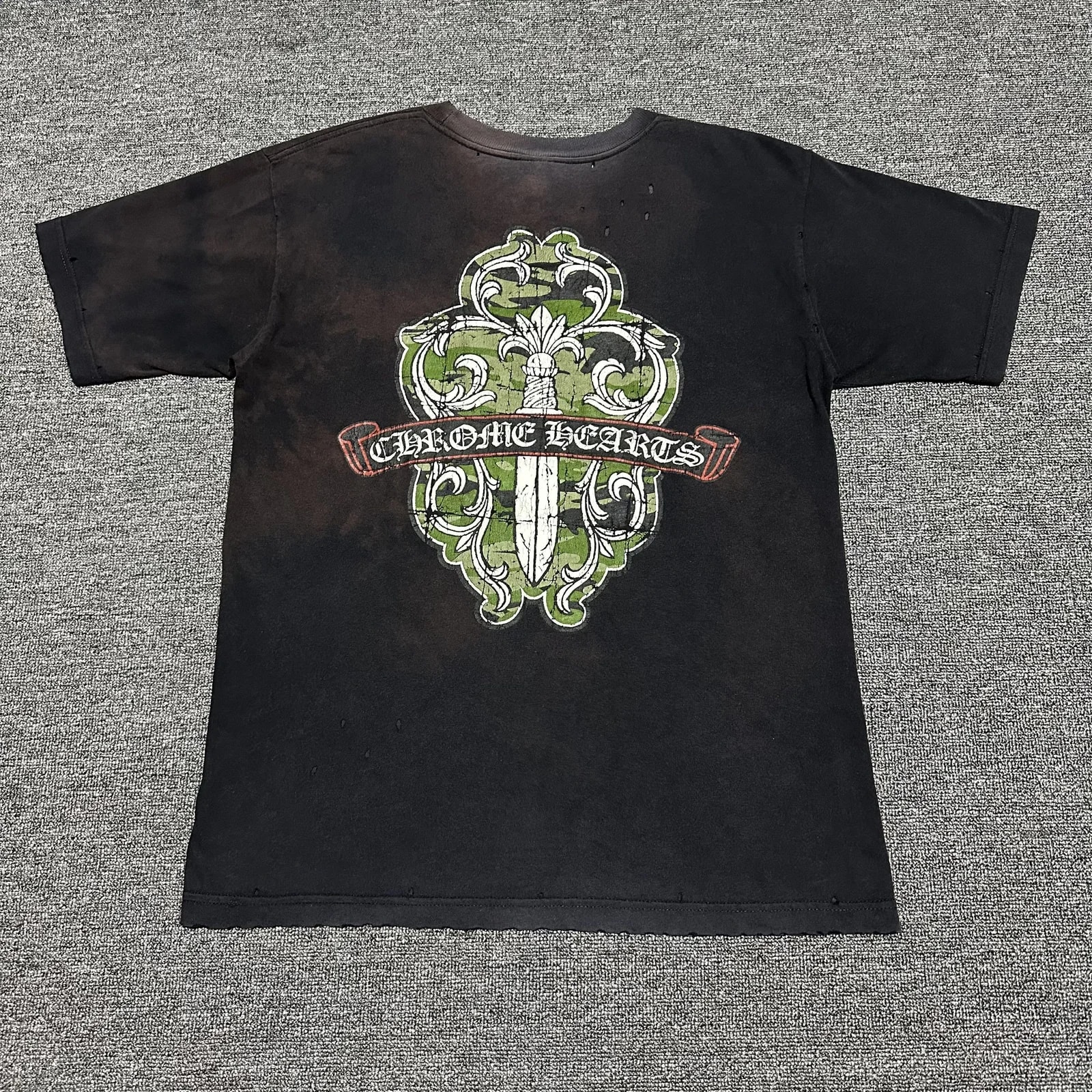 Chrome Hearts — Hearts Tie Dye Distressed Tee — streetwear — resale