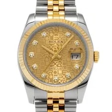 Rolex — Rolex Datejust RefNo 116233G Champagne Dial / Diamond Case Stainless #W1020 — Watch — resale
