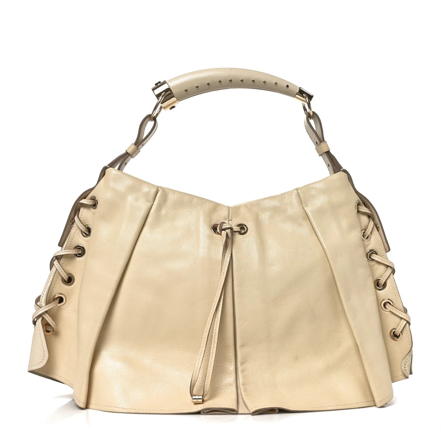 Saint Laurent — Pleated Mombasa Hobo — Handbag — resale