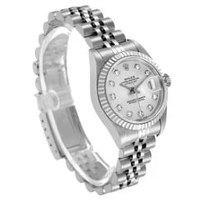 Rolex Datejust 26 Silver Diamond Dial Steel White Gold 79174 3
