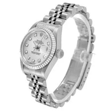 Rolex Datejust 26 Silver Diamond Dial Steel White Gold 79174 4