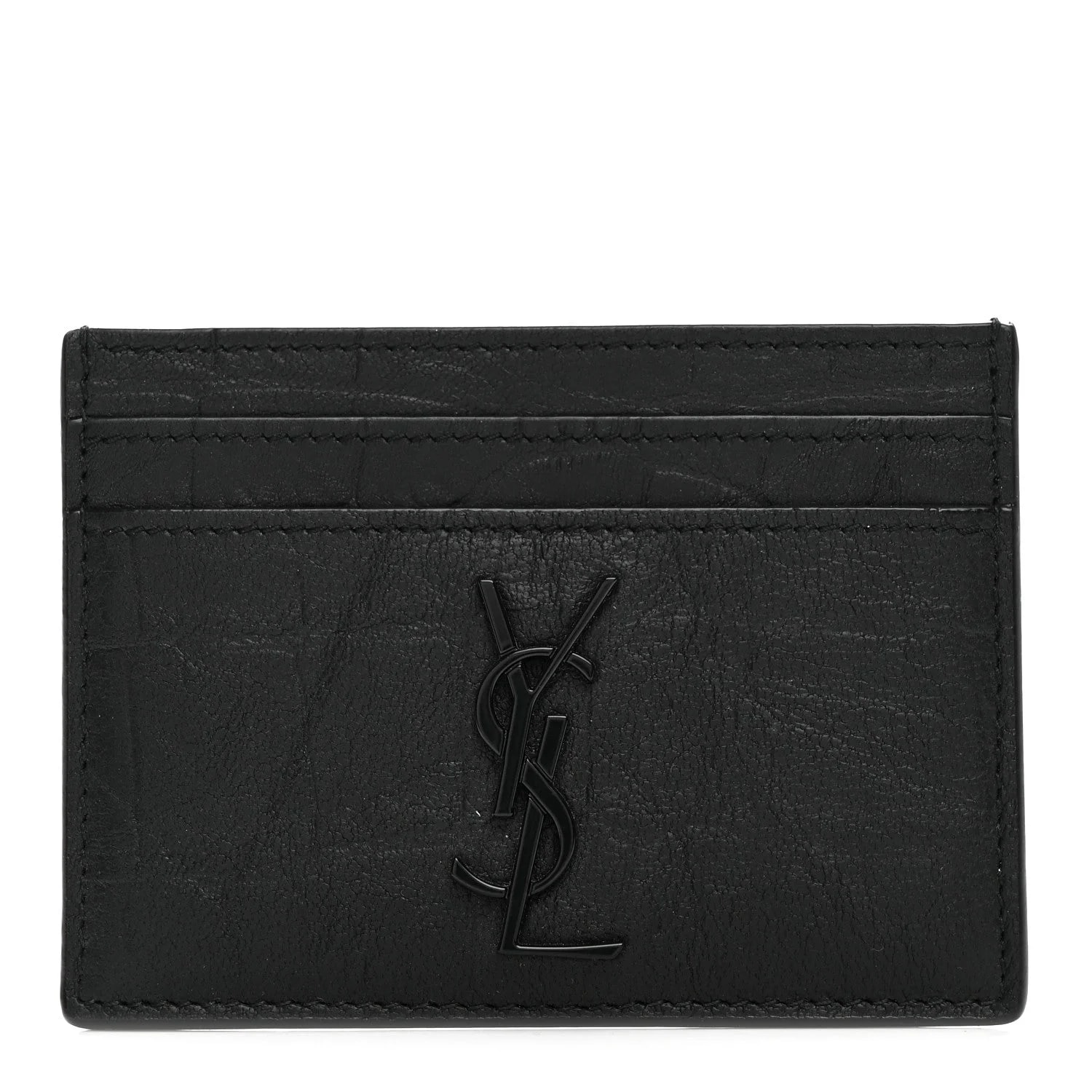 Saint Laurent — Embossed Credit Card Case — Accessory — resale