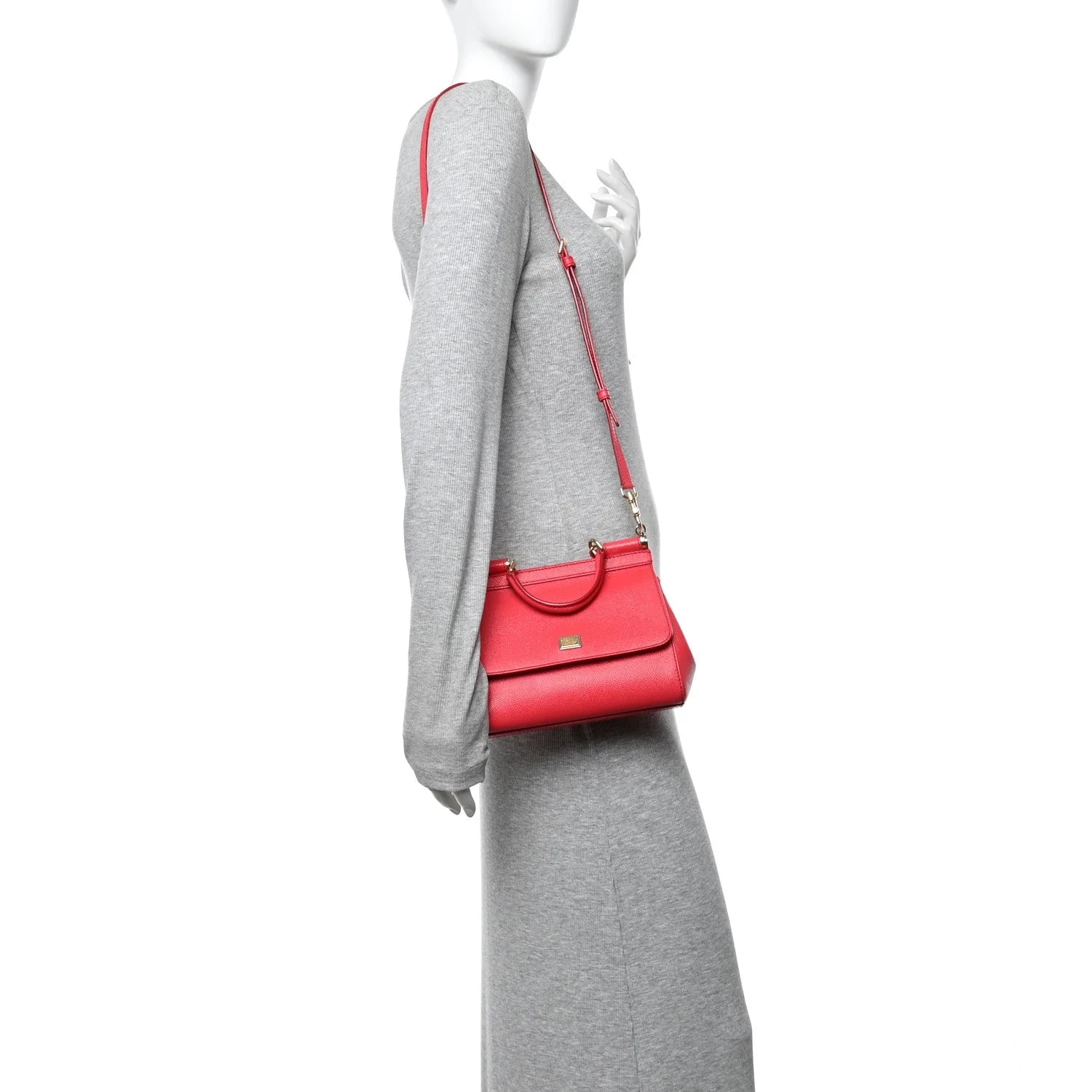 Dauphine Small Miss Sicily Satchel Roso 2