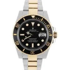 Rolex Submariner Date Two-Tone 18k Yellow Gold Steel Blue 40mm 116613LB