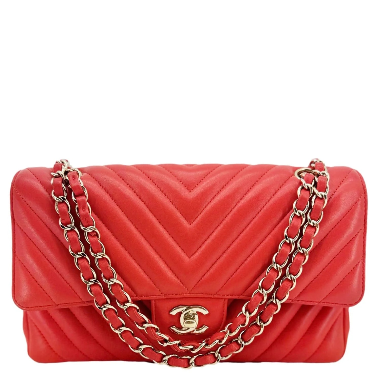 Chanel — Chanel Classic Double Flap Medium Chevron — Handbag — deal