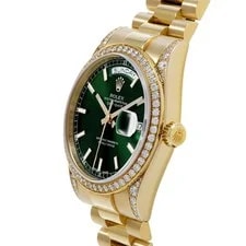 Rolex Day-Date 118388 36mm Yellow Gold Green #WW230 2