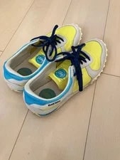 Diesel — Diesel Men 7.5US Yellow Gray Blue Sneakers Used Several Times Luxury Casual ITA — Sneaker — resale