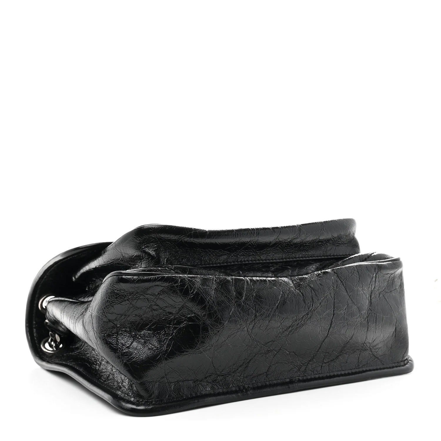 Crinkled Monogram Medium Niki Chain Satchel 4