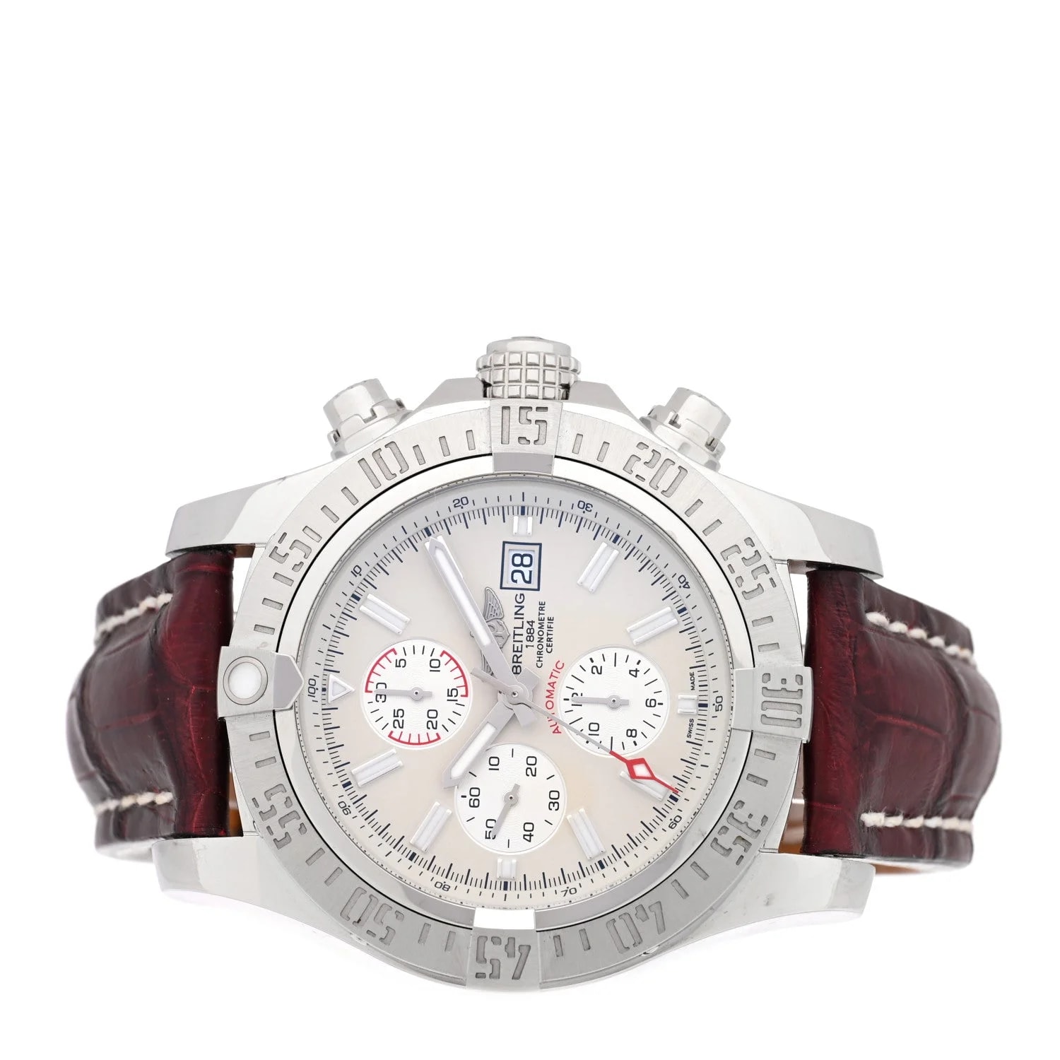 Stainless Steel Alligator 48mm Super Avenger II Automatic Volcano Silver A13371 2