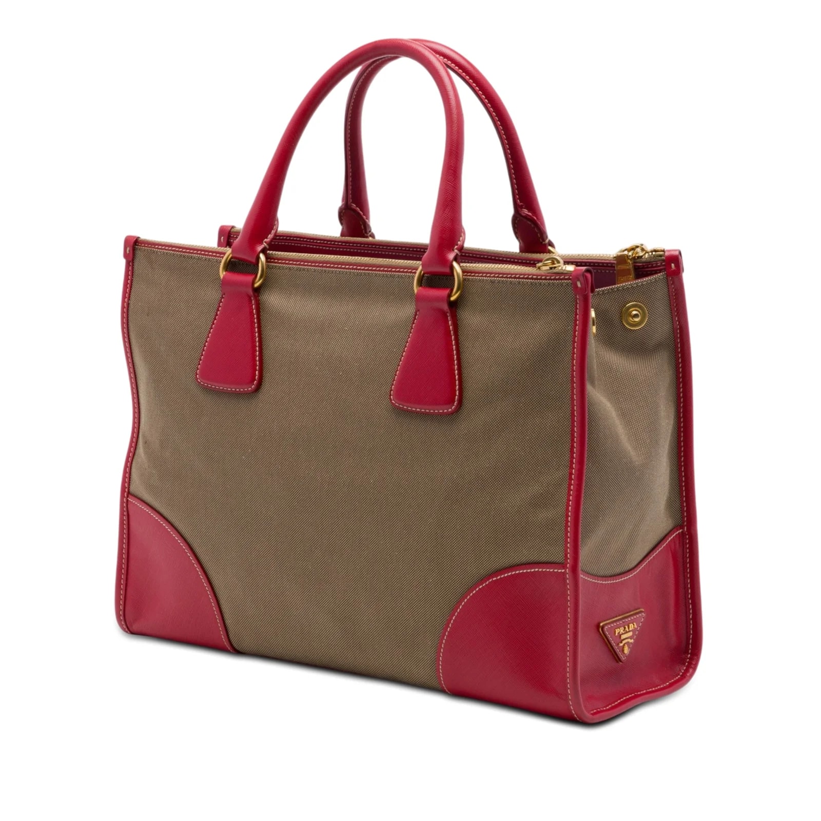 Trimmed Canapa Logo Double Zip Satchel 2