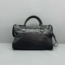 Balenciaga City Medium Hand Crossbody Crinkled Antique Auth 2