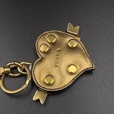 Prada Heart Shaped Key Holder Key Ring From Japan 3