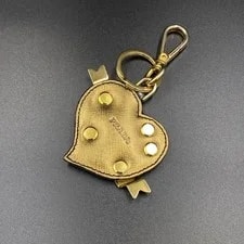Prada Heart Shaped Key Holder Key Ring From Japan 4