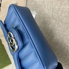 Auth Gucci GG Marmont Mini Quilt Chain Crossbody 4
