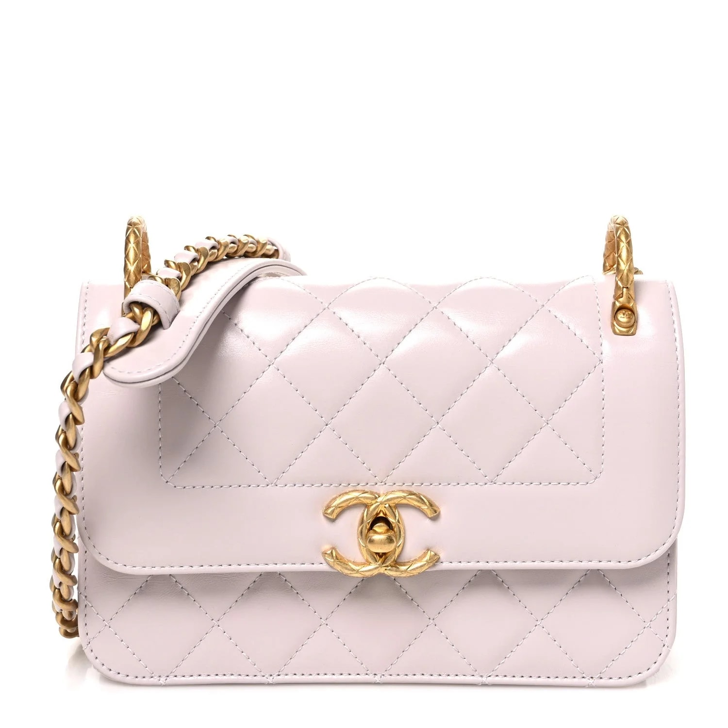 Chanel — Shiny Coco Crush Handle Flap Light — Handbag — resale