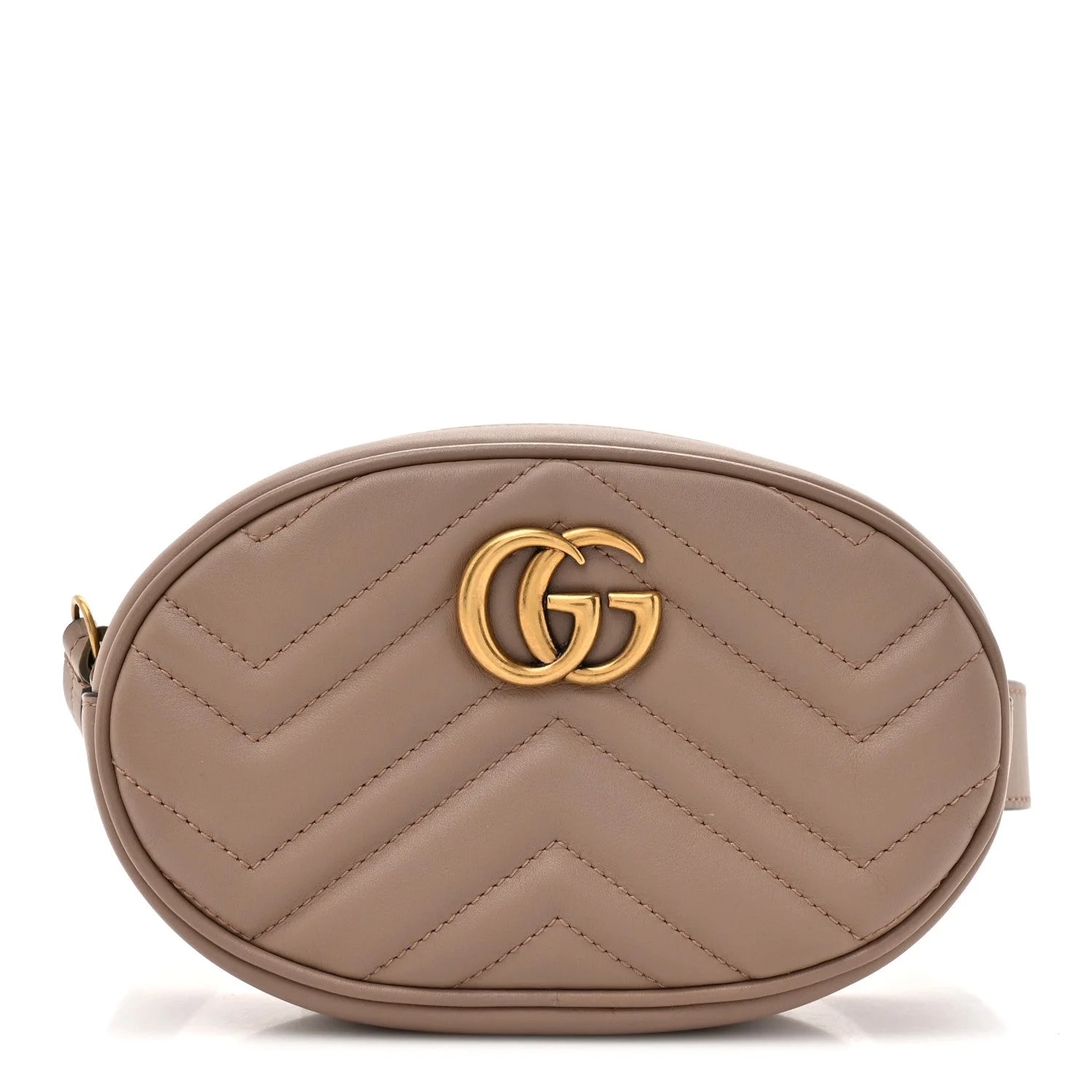 Gucci — Matelasse GG Marmont Belt 75 30 Porcelain — Handbag — resale