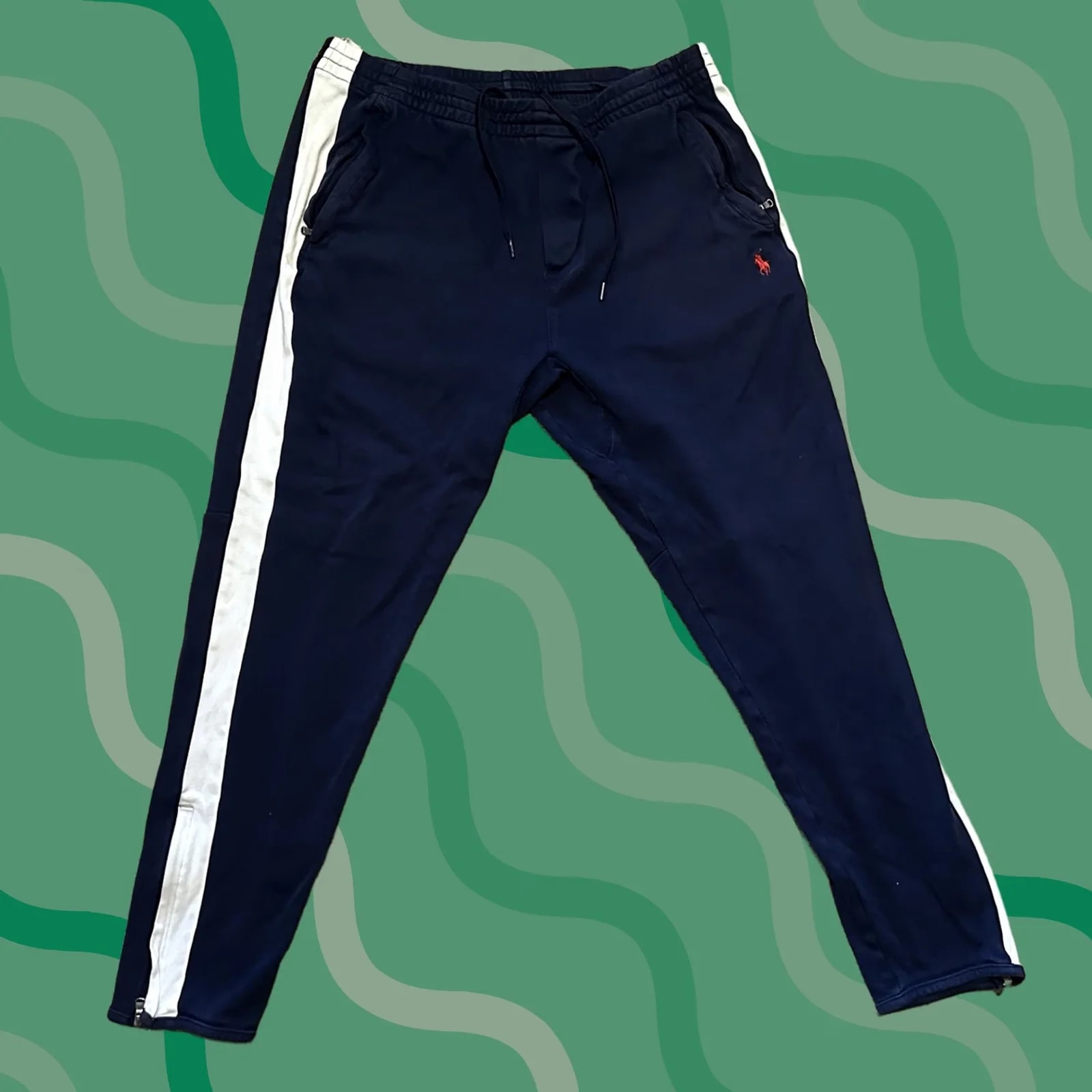 Polo Ralph Lauren — Polo Ralph Lauren Sweatpants Mens XL Striped Blue — streetwear — resale