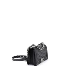 Chanel Boy Flap Quilted Metallic Old Medium 2
