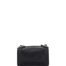 Chanel Boy Flap Quilted Metallic Old Medium 3