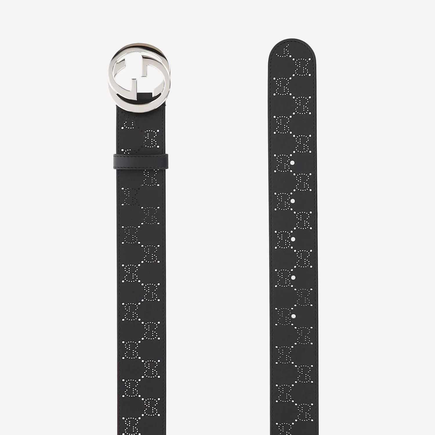 Gucci Perforated GG Double G Buckle Belt — 2