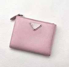 Prada — Prada Triangle Logo Bi Fold Wallet From Japan — Handbag — resale