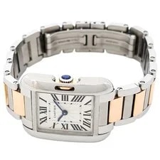 Cartier Tank Anglaise SM W5310036 Pink Gold Stainless Steel 23mm #TSW1357 2