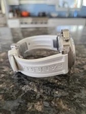 Panerai Luminor Marina 40mm White Dial White Rubber Strap 300m 4