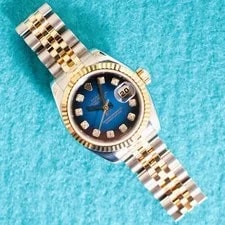 Rolex — Rolex Lady-Datejust 179173 26MM Automatic 18k Two-Tone Jubilee Factory Blue Vign — Watch — resale