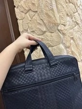 Bottega Veneta Authentic Briefcase Dark Free Tracked Shipping 3
