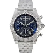 Breitling — Breitling Chronomat 44 AB01151A Black Dial Automatic Chronograph Box #KN323 — Watch — resale